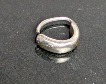 Großer Sterling Silber Nasenring, handgeschmiedet - Tribal Nasenring