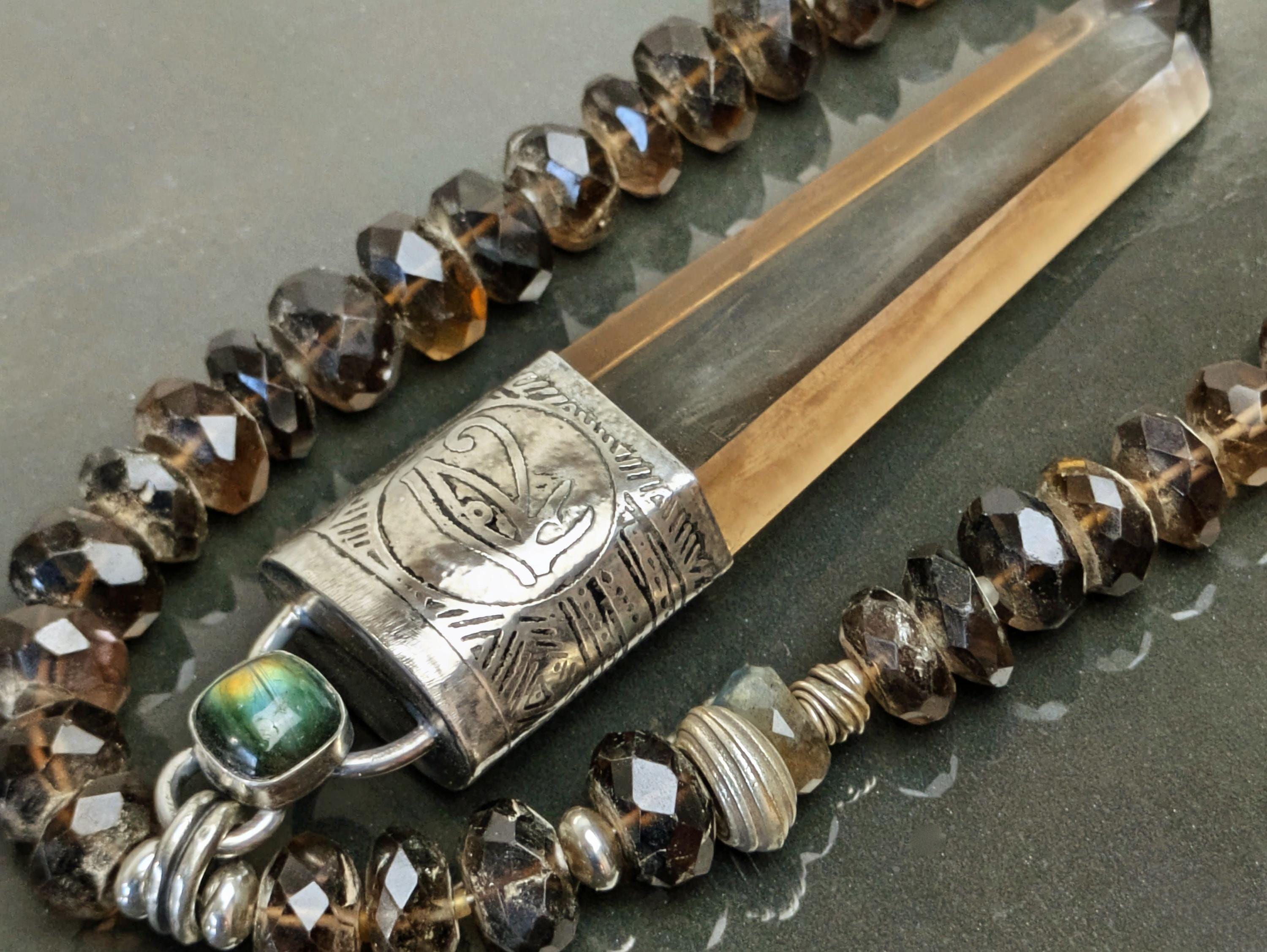 Etched Rocks Protection Protection Talisman Etched Egyptian Eye With Smokey Lemurian Seed ...
