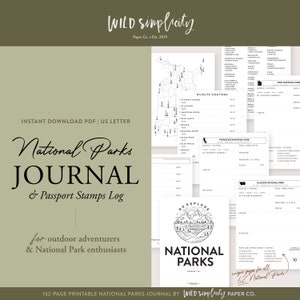National Parks Stamp Book For Kids: Outdoor Adventure Travel Journal | Passport Stamps Log | Activity Book