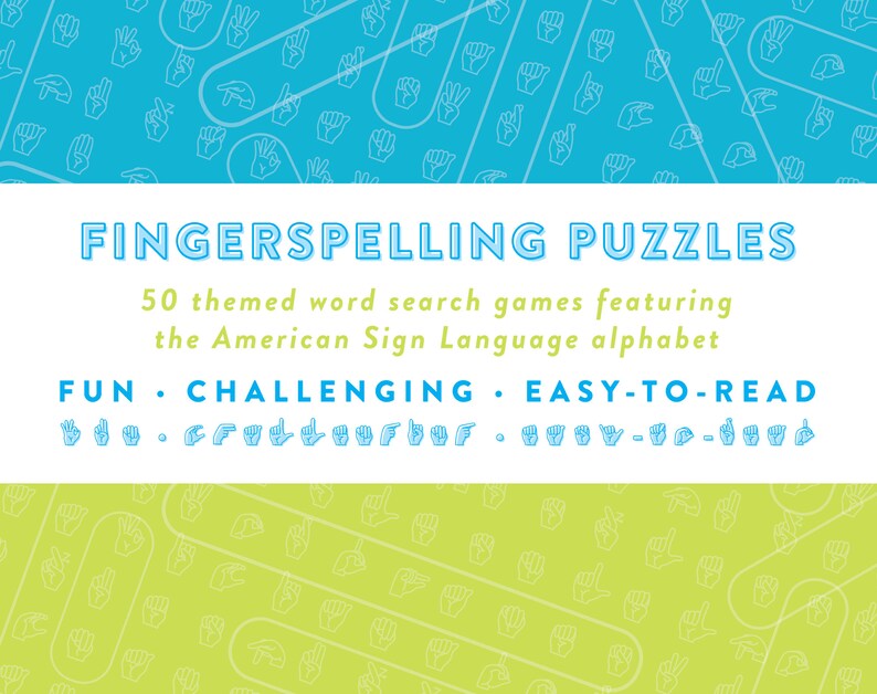 ASL Word Search Puzzles — Vol. 1, American Sign Language Printable ...