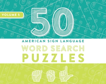 ASL Word Search Puzzles — Vol. 5, American Sign Language Printable, Instant Download PDF, Learn Fingerspelling, ASL Activity