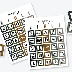 National Park Service Karte Symbole Bingo, Camping Bingo, druckbare Bingo-Spiel, Sofortiger Download PDF, Aktivität für Outdoor-Kinder, Familie