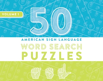 ASL Word Search Puzzles — Vol. 1, American Sign Language Printable, Instant Download PDF, Learn Fingerspelling, ASL Activity