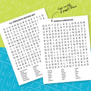 May include: A black and white word search puzzle with the title "World Currencies". The puzzle features words related to different currencies from around the world, such as "Dollar", "Euro", "Yen", and "Peso".