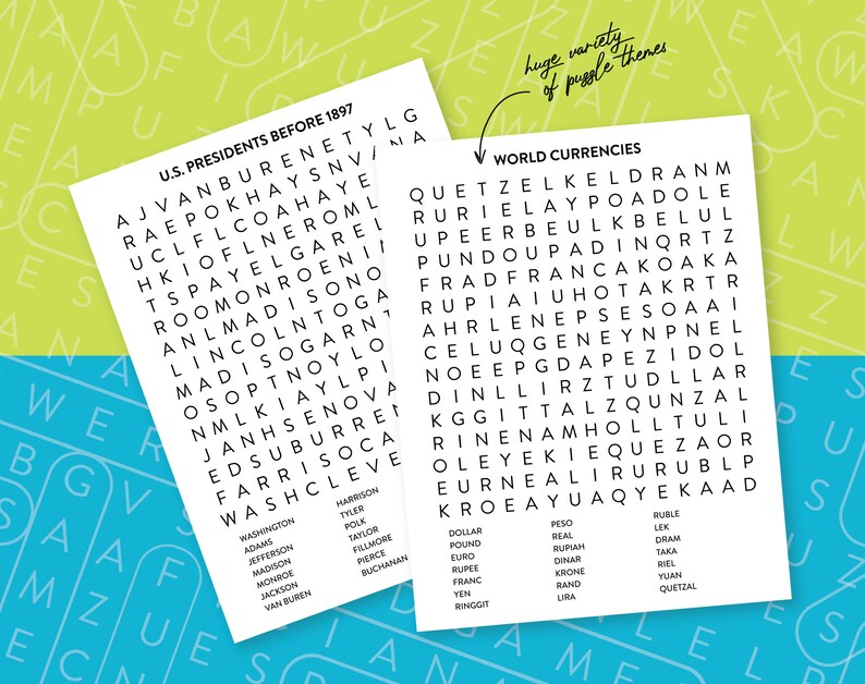 Large Print Word Search Puzzles Vol. 1 Printable Word Etsy