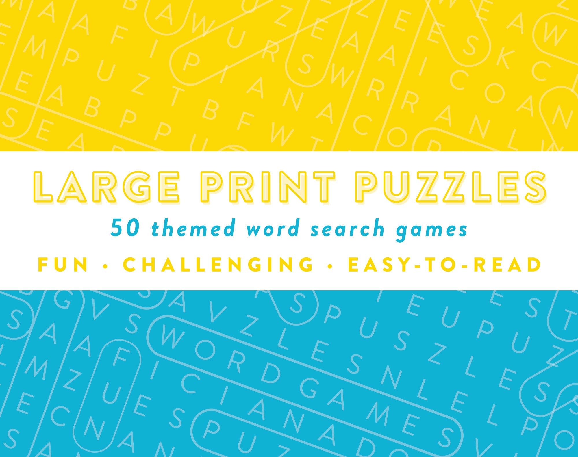 Large Print Word Search Puzzles — Vol. 3, Printable Word Games, Easy-to ...