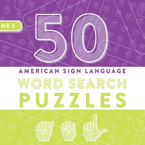 ASL Word Search Puzzles — Vol. 6, American Sign Language Printable, Instant Download PDF, Learn Fingerspelling, ASL Activity