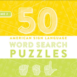 ASL Word Search Puzzles — Vol. 2, American Sign Language Printable, Instant Download PDF, Learn Fingerspelling, ASL Activity
