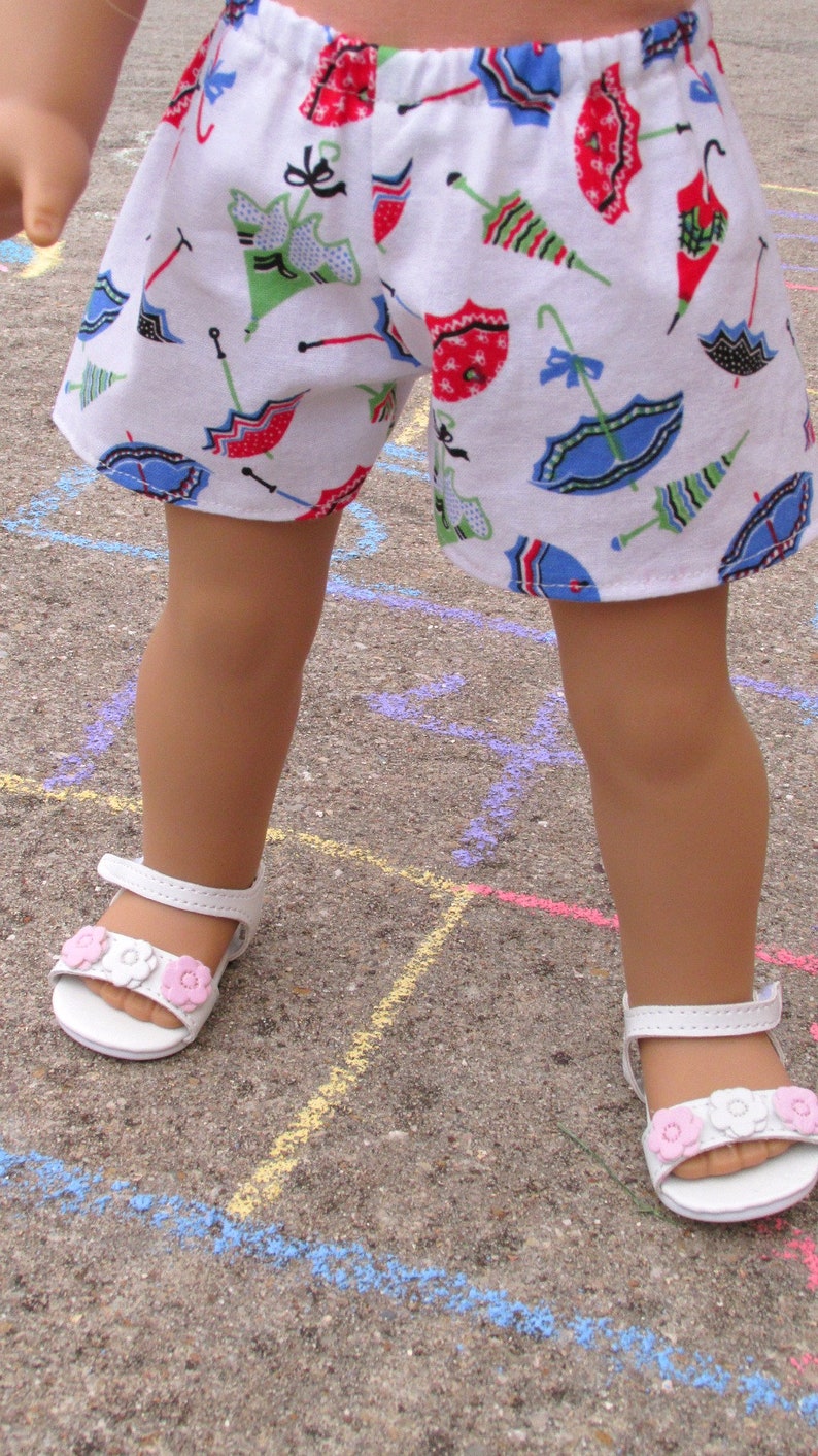 Retro Umbrella Print Shorts Set Red/blue Midriff With Etsy