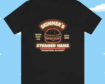 Skinner's Steamed Hams Logo Meme T-Shirt: Funny Simpsons Graphic Tee Shirt
