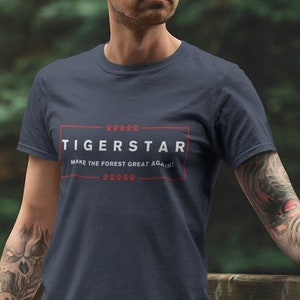 Tigerstar Make the Forest Great Again Political graphic tshirt | Warriors Cats Book Fandom | funny anthro Bookish T shirt Youth Adult Unisex