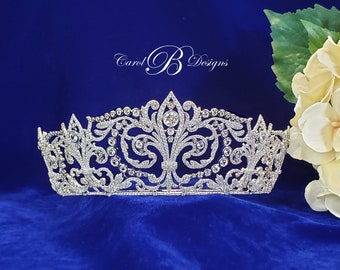 Bridal Tiara, GRACE Royal Princess Wedding Tiara, Bridal Crown,   Wedding Crown, Cubic Zirconia Tiara