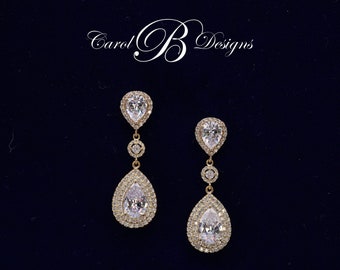 Wedding Jewelry for Brides, Bridal Earrings, Cubic Zirconia Mother of the Bride Gift Earrings, Mother of the Groom Earrings