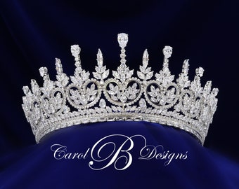 Bridal Tiara, Lux Bridal Tiara, Royal Wedding Crown