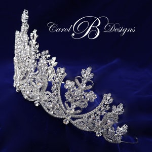 Big Large AAA Zircon Tiara Crown Zirconia Headpiece For Brides Princess Queen Headband Wedding Hair Accessories Bridal Jewelry