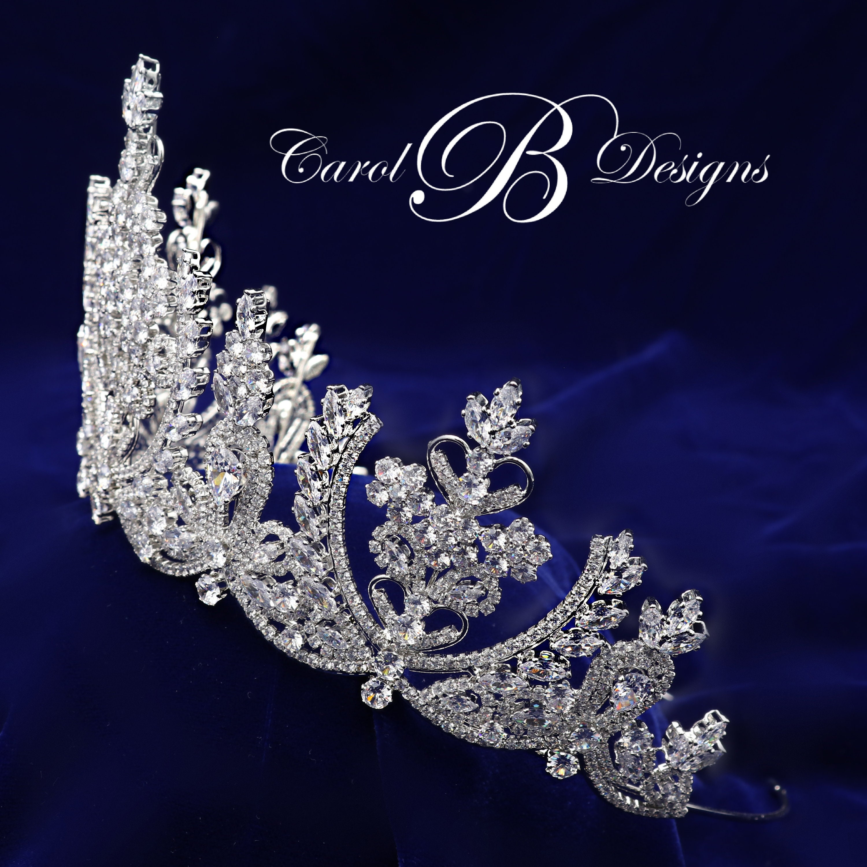 Small Tiara and Crown Zirconia Headpiece main image 1