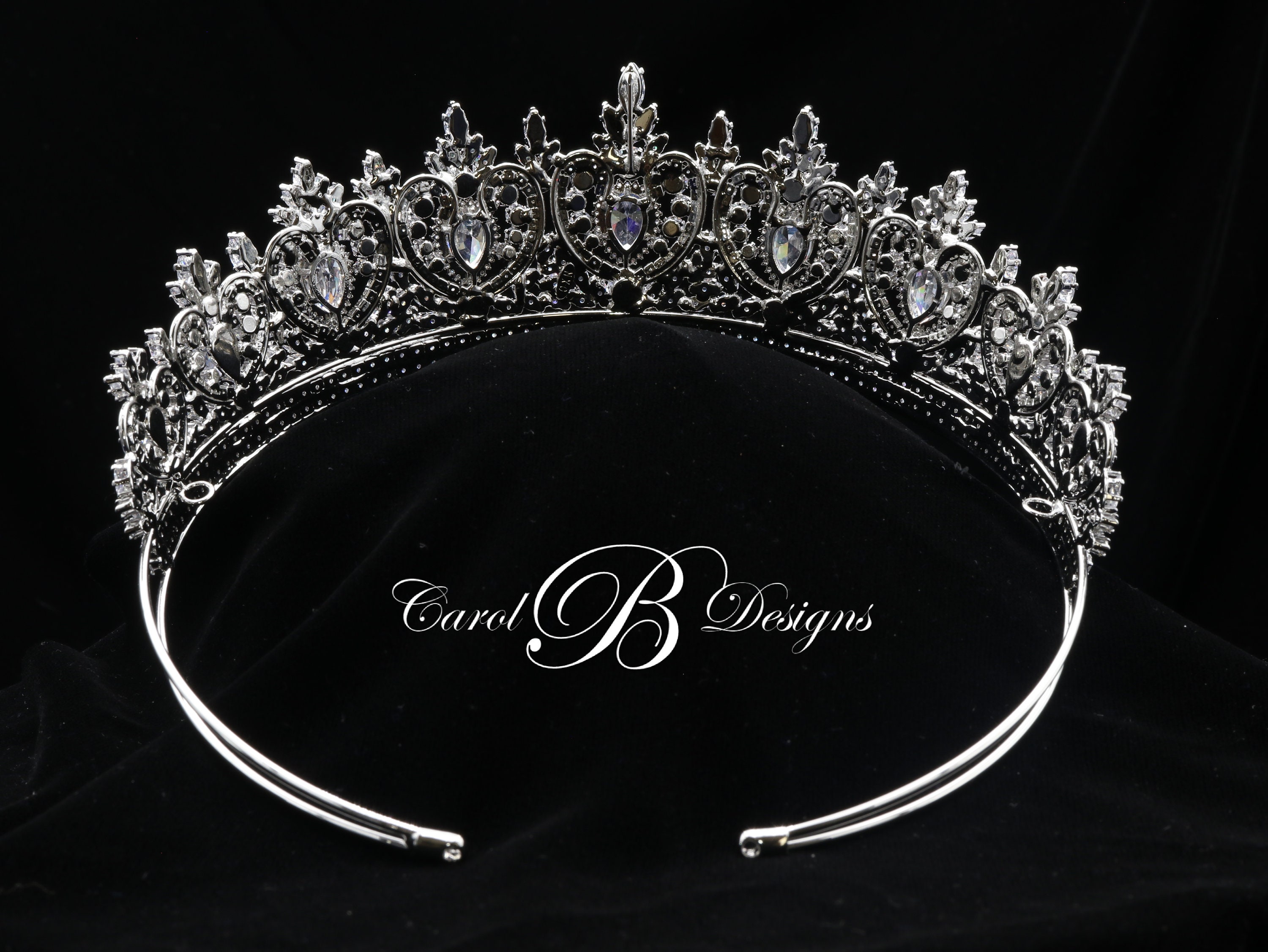Silver Bridal Tiara, TETONIA II Wedding Crown - Etsy