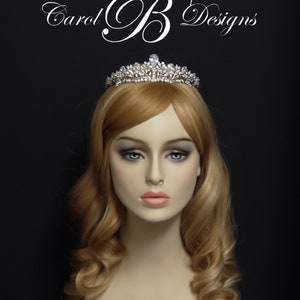 Bridal Crystal Tiara, TROY Wedding Tiara, Bridal Crown, Wedding CZ Headpiece, Royal Tiara image 3