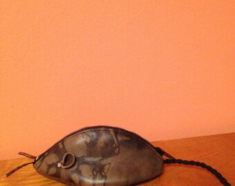 Leather Mouse Change Purse
