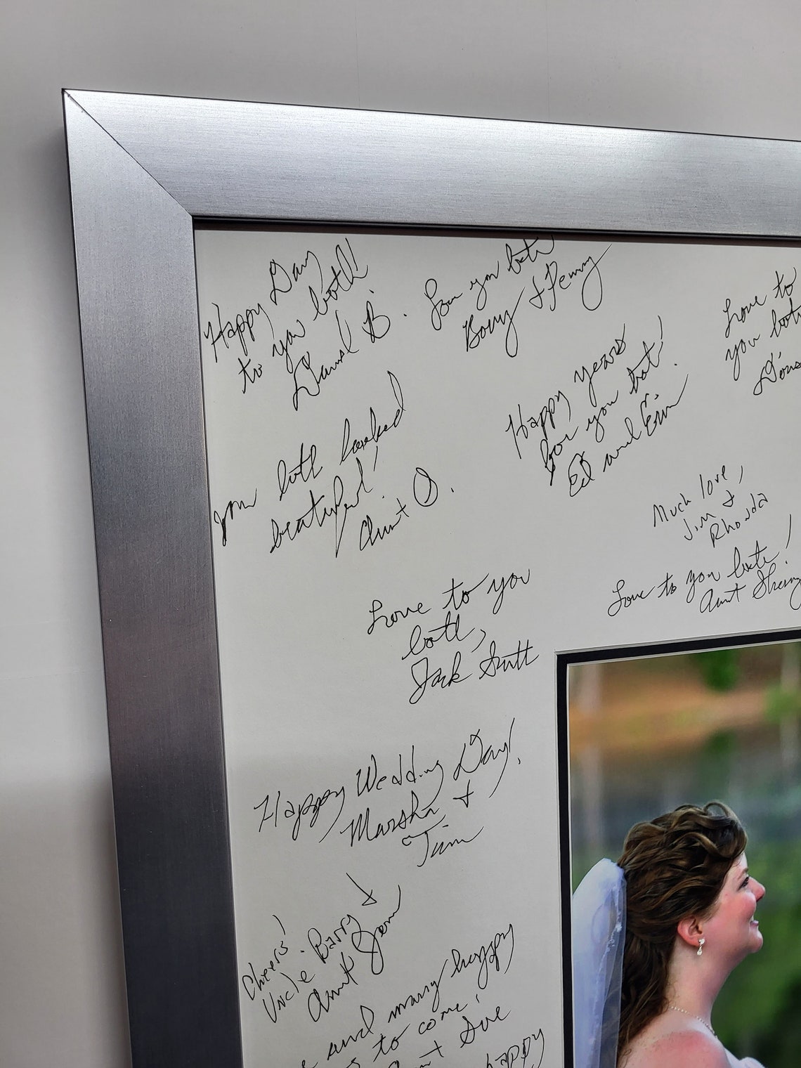 20x24 Signature Mat Kit WITH Frame. Silver, White or Black Signature ...