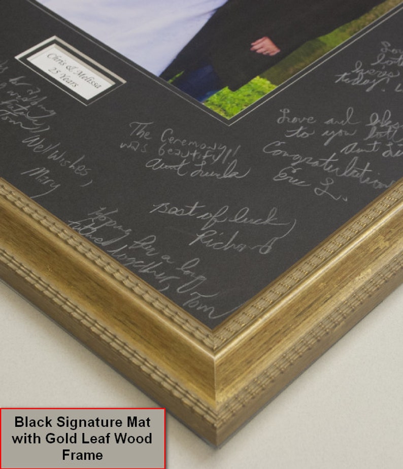 20x24 Signature Mat WITH Frame. Silver Gold White and Black. Etsy