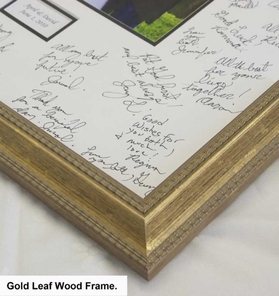 11x14 Signature Mat WITH Frame. Silver, Gold, White and Black