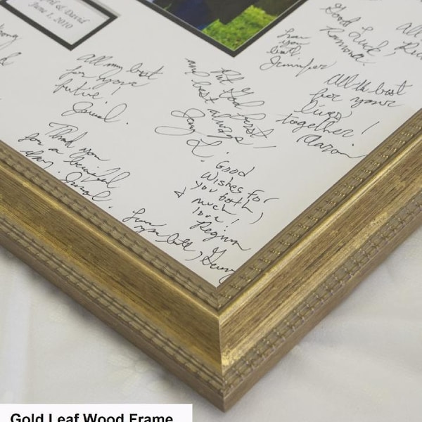 24x30 Signature Mat  WITH Frame. Silver, Gold, White and Black. Personalized for your wedding or event  - 8783