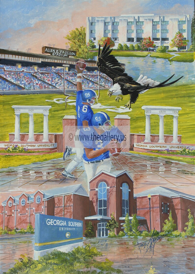 Southern University Montage Original Painting by Anni Etsy