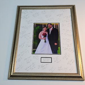 20x24 Signature Mat Kit WITH Frame. Silver, Gold, White and Black. Personalized for your wedding or retirement gift. Top Selling Item- 6328