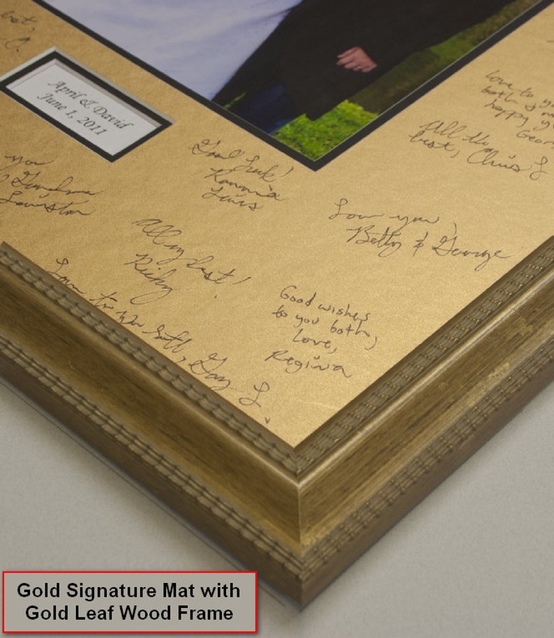 20x24 Signature Mat WITH Frame. Silver Gold White and Black. Etsy