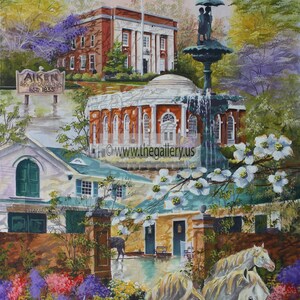 South Carolina Aken Montage   Original Painting by Anni Moller
