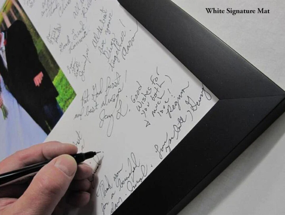 20x24 Signature Mat WITH Wood Frame - for Your Wedding or Event - 8446 ...