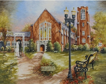 Pattens Chapel -    Print by Anni Moller- Framed and matted