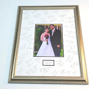16x20 Signature Mat Kit WITH Frame. Silver, Gold, White and Black. Personalized for your wedding or retirement gift. Top Selling Item- 6328
