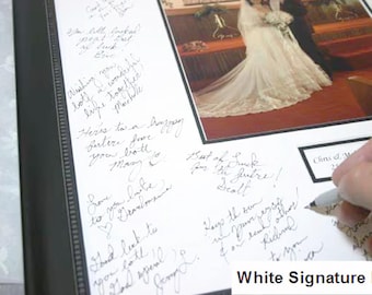 11x14 Signature Mat WITH Frame. Silver, Gold, White and Black. Personalized for your wedding or event. top selling items - 10608