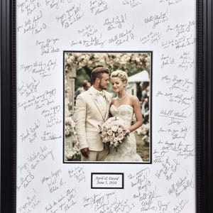 20x24 Signature Mat Kit  WITH Frame. silver, White or Black Signature Mat. Personalized for your wedding or event. Top Selling Item -10608