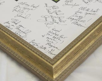 24x30 Signature Mat  WITH Frame. Silver, Gold, White and Black. Personalized for your wedding or event  - 8783
