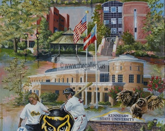 Kennesaw State University Original Painting by Anni Moller