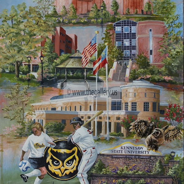 Kennesaw State University Original Painting by Anni Moller