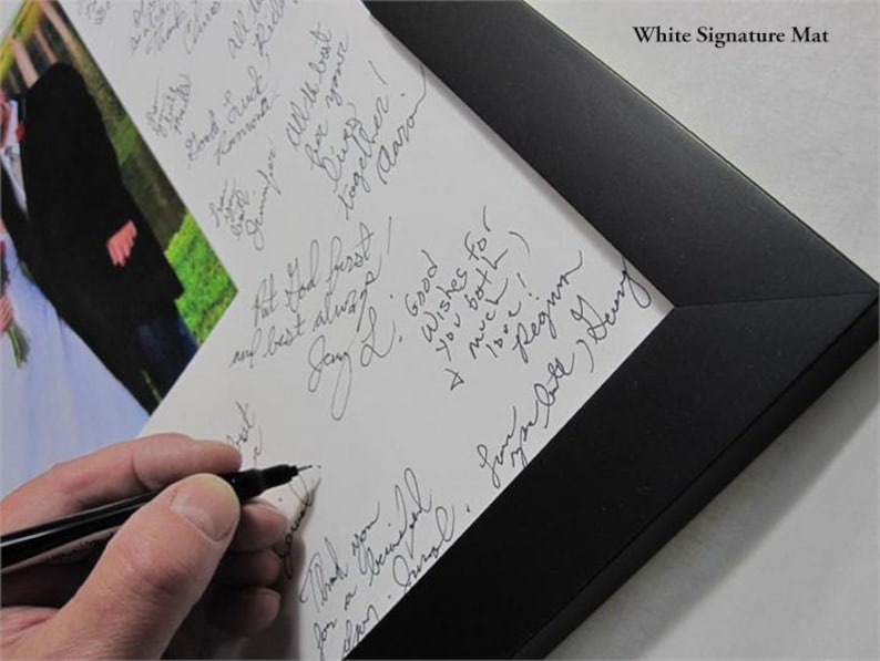 30x40 Signature Mat WITH Wood Frame for Your Wedding or Etsy