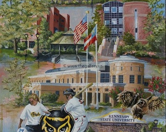 Kennesaw State University print by Anni Moller