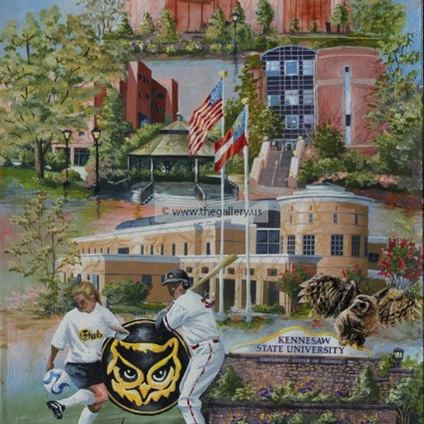 Kennesaw State University print by Anni Moller