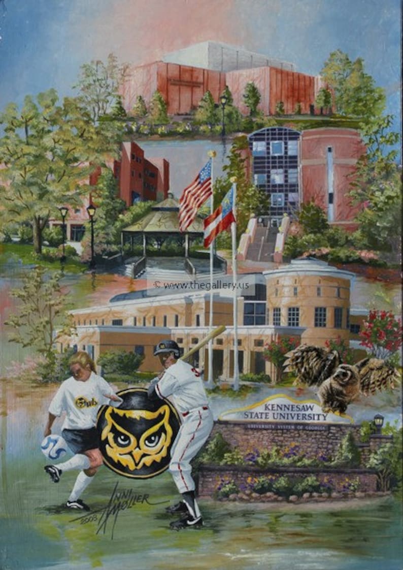 Kennesaw State University print by Anni Moller image 1