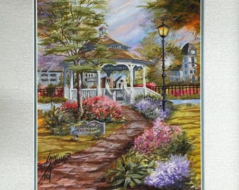 Fayetteville Georgia Gazebo  prints by Anni Moller, double matted