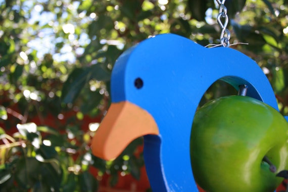 Blue Bird Feeder Wild Bird Feeder Fruit Feeder Garden Etsy