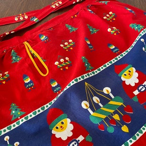 Vintage Scandinavian Christmas Tree Design Apron 70s Retro Christmas Apron