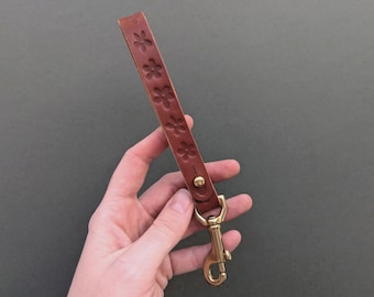 Stamped Flowers Leather Keychain | Light + Paper x Fitzy Collab