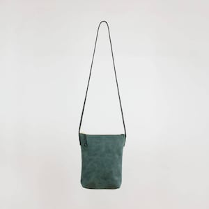 Leather Crossbody Purse - Green Leather Bag - Womens Leather Purse - Crossbody Bag - Medium Leather Bag