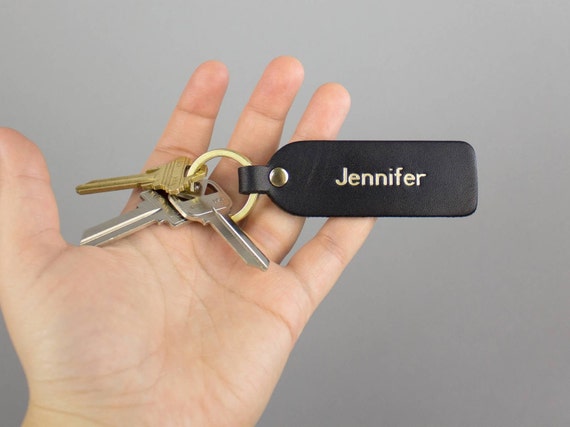 Leather Keychain - All Black