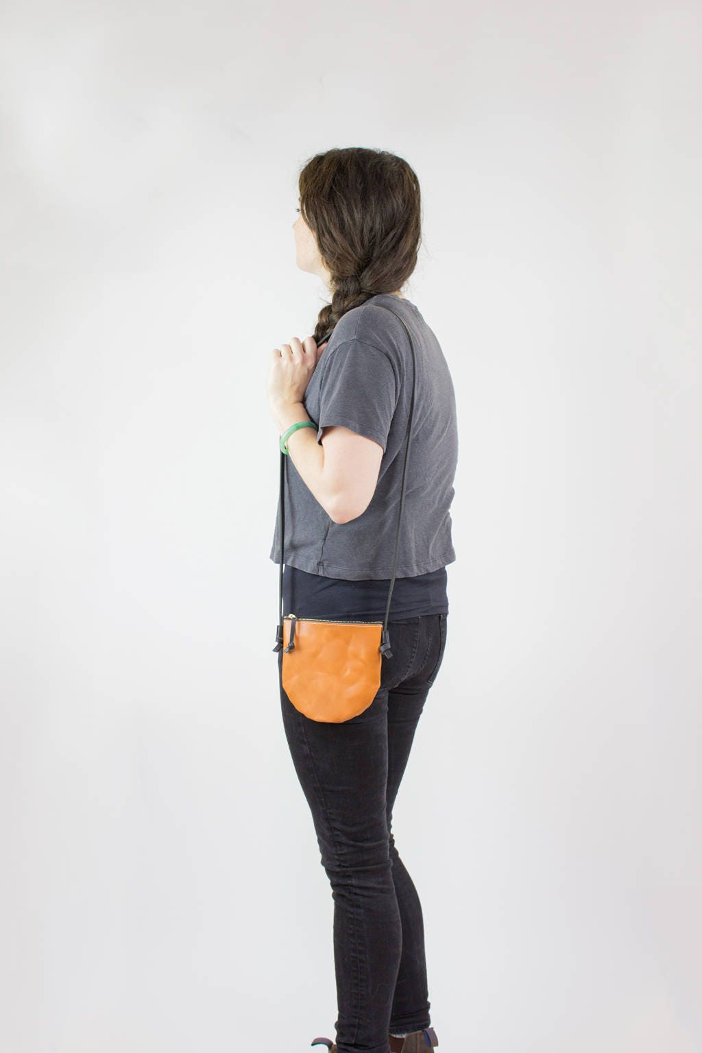Handmade Genuine Leather Crossbody Bag (Dark Caramel) Handmade Genuine Leather Crossbody Bag (Dark Caramel) | eBay main image 4